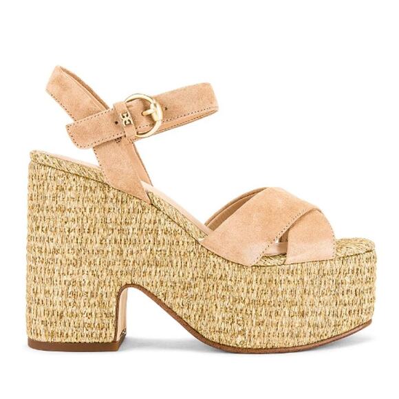 NIB Sam Edelman Women's Sesame Suede Trianna 2 Sandal Size 11 M - Picture 2 of 10